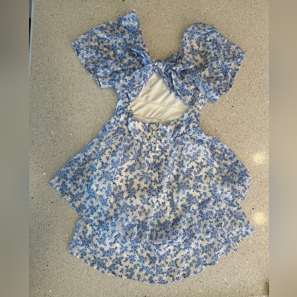 Floral Blue Dress - Picture 2 of 7